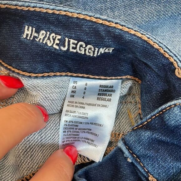 American Eagle hi-rise jegging super stretch size 0 - Picture 3 of 3